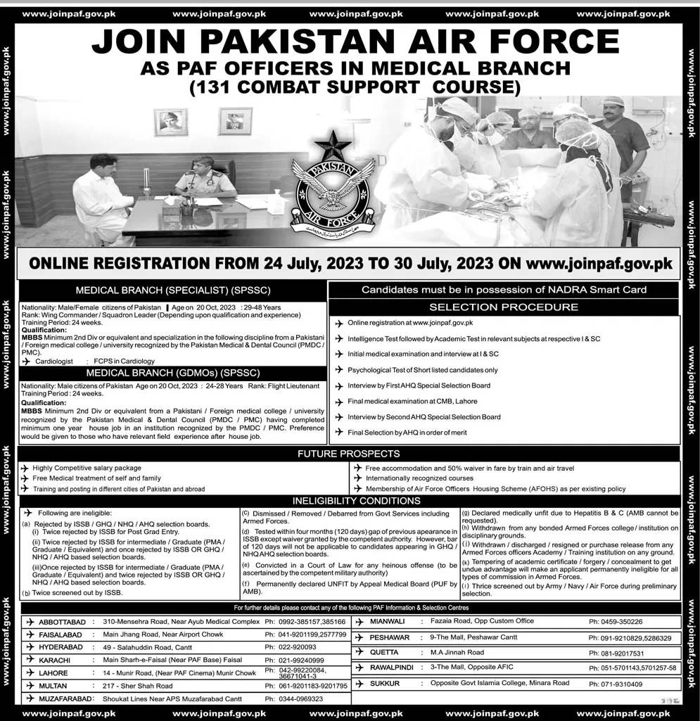 Pak Air Force PAF Jobs 2023