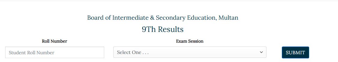 BISE Multan Web Portal