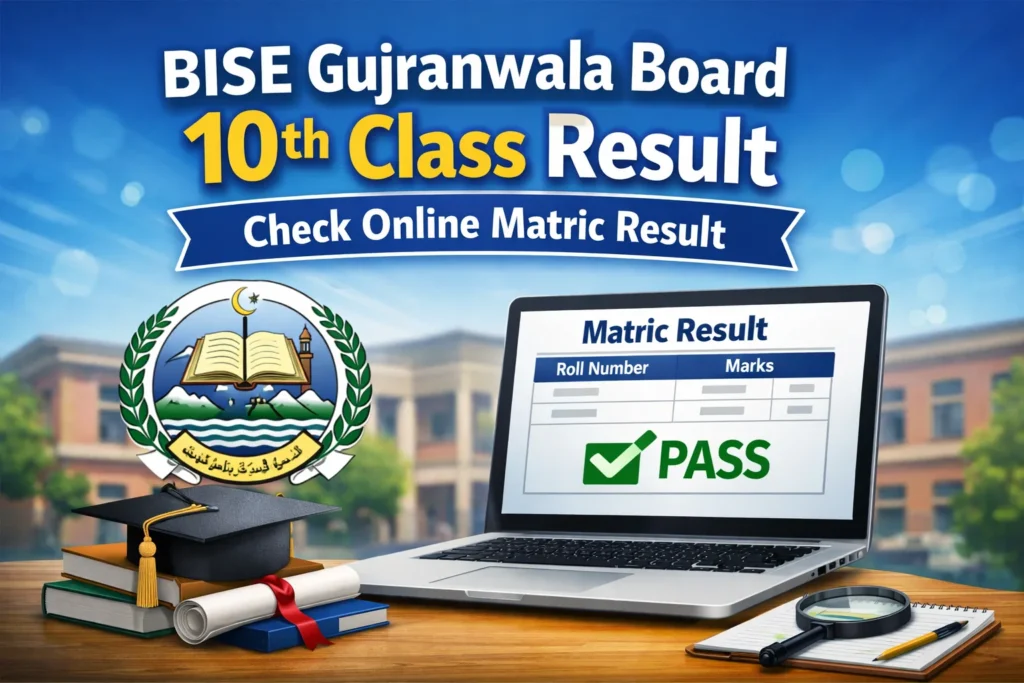 BISE Gujranwala Board 10th Class Result Check Online