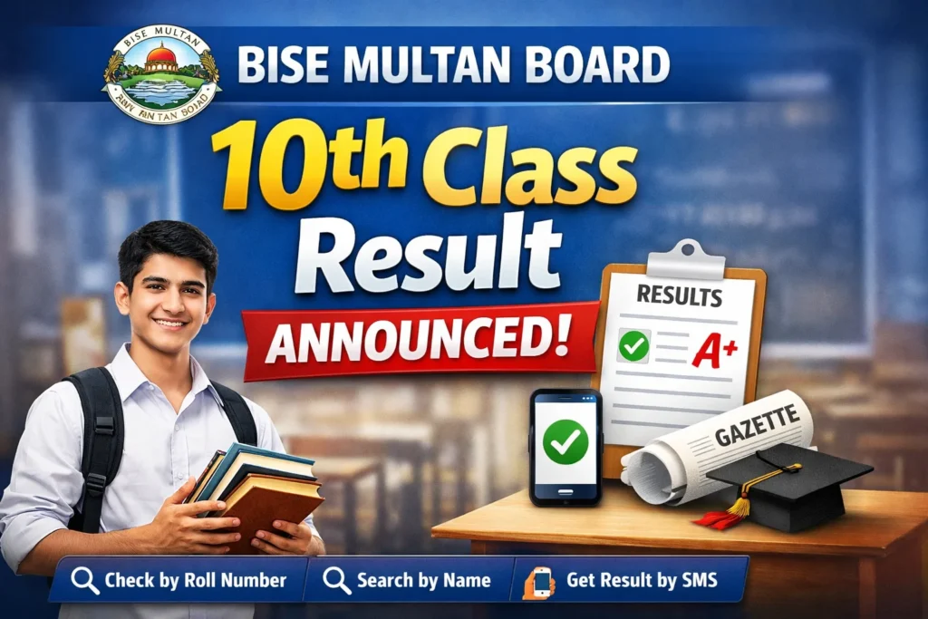 BISE Multan Board 10th Class Result