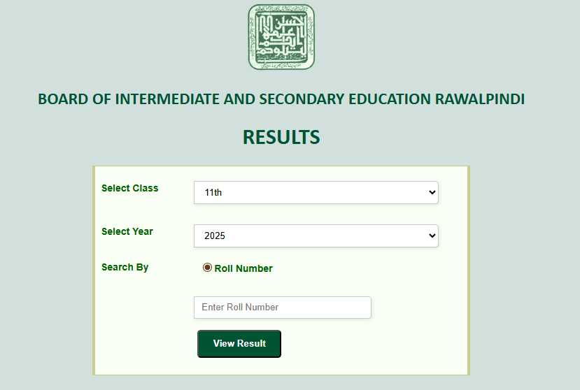 Rawalpindi Board Result Form