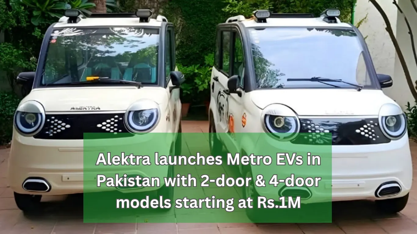 Alektra launches Metro EVs in Pakistan with 2-door & 4-door models starting at Rs.1M