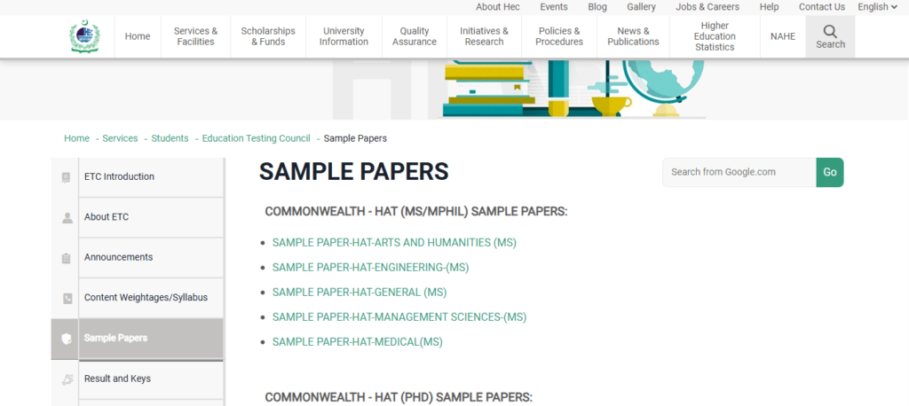 How to Check HAT Sample Papers