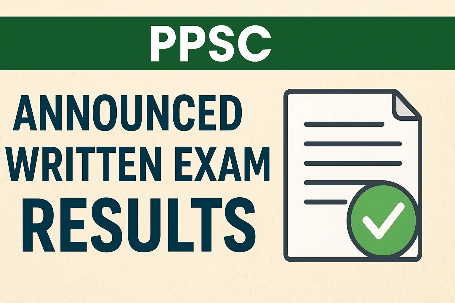 PPSC Announced Written Exam Results